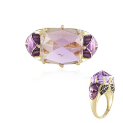 Rose de France Amethyst Silver Ring (Adela Silber)