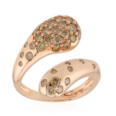 9K SI1 Argyle Rose De France Diamond Gold Ring