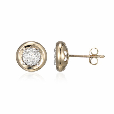 9K I1 (I) Diamond Gold Earrings