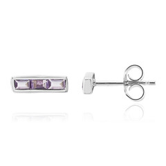 Rose de France Amethyst Silver Earrings