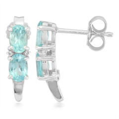 Blue Apatite Silver Earrings