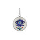 White Marble Silver Pendant
