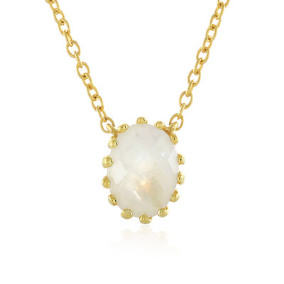 Rainbow Moonstone Silver Necklace