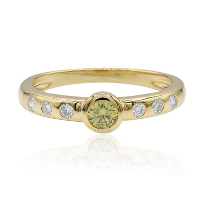 9K VS1 Yellow Diamond Gold Ring (Annette)