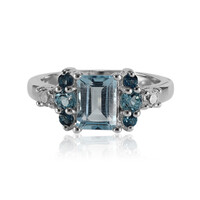 Sky Blue Topaz Silver Ring