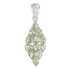 Cuprian Tourmaline Silver Pendant