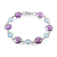 Rose de France Amethyst Silver Bracelet