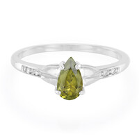 Cuprian Tourmaline Silver Ring
