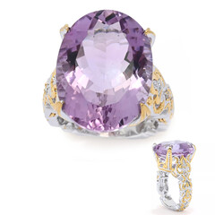 Rose de France Amethyst Silver Ring (Gems en Vogue)