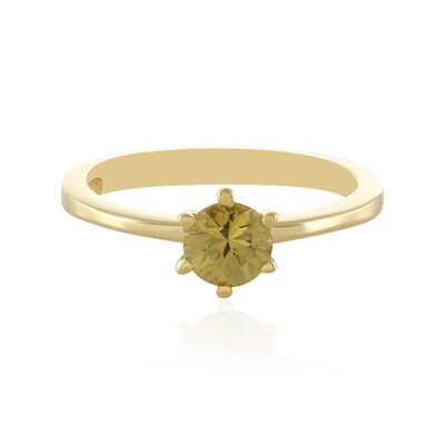 Yellow Zircon Silver Ring