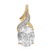 9K Herkimer Diamond Quartz Gold Pendant (Amanda Adkins)