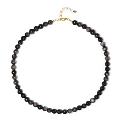 Silver Obsidian Silver Necklace