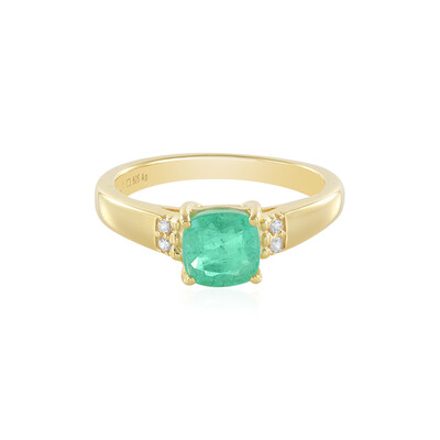 Russian Emerald Silver Ring