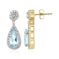Sky Blue Topaz Silver Earrings