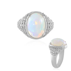 Welo Opal Silver Ring (Adela Silber)