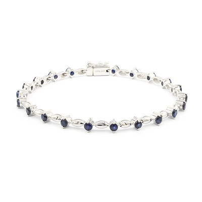Blue Sapphire Silver Bracelet