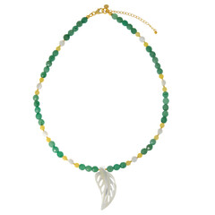 Mother of Pearl Silver Necklace