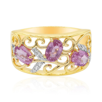 9K Pink Sapphire Gold Ring (Adela Gold)