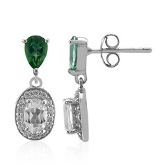 Butterfly Green Topaz Silver Earrings