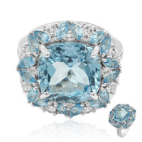 Sky Blue Topaz Silver Ring