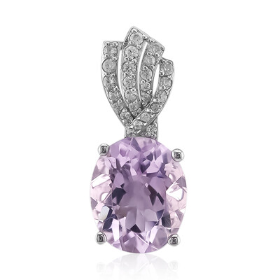 Rose de France Amethyst Silver Pendant