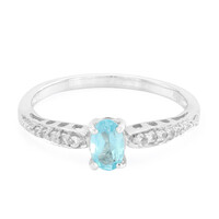 Blue Apatite Silver Ring