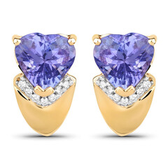 14K AAA Tanzanite Gold Earrings (AMAYANI)