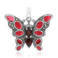 Mozambique Garnet Silver Pendant