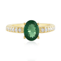 Green apatite Silver Ring
