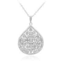 White Topaz Silver Necklace