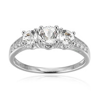 White Topaz Silver Ring