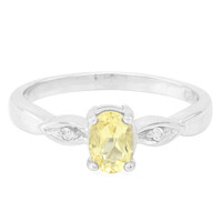 Yellow Beryl Silver Ring