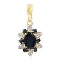 9K Blue Sapphire Gold Pendant