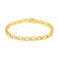 Golden Beryl Silver Bracelet