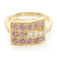 18K Unheated Padparadscha Sapphire Gold Ring (AMAYANI)