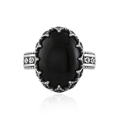 Black Onyx Silver Ring