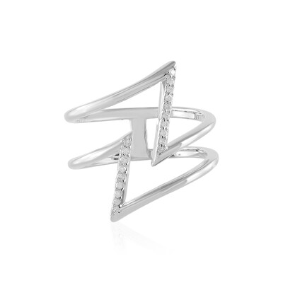 I2 (H) Diamond Silver Ring (de Melo)