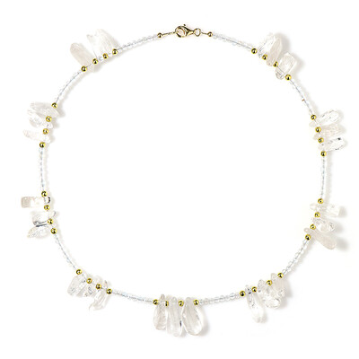 Golden Hematite Silver Necklace (Riya)