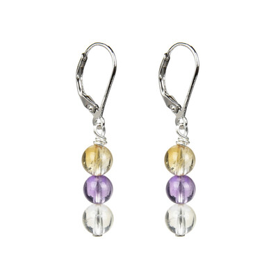 Ametrine Silver Earrings