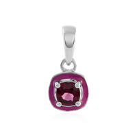 Rhodolite Silver Pendant