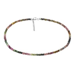 Fancy Tourmaline Silver Necklace