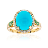 14K Sleeping Beauty Turquoise Gold Ring (CIRARI)