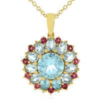 Sky Blue Topaz Silver Necklace