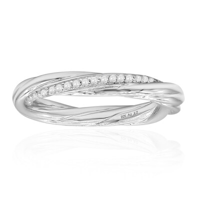 I3 (I) Diamond Silver Ring