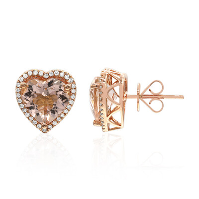 18K AAA Morganite Gold Earrings (CIRARI)