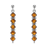 Baltic Amber Silver Earrings