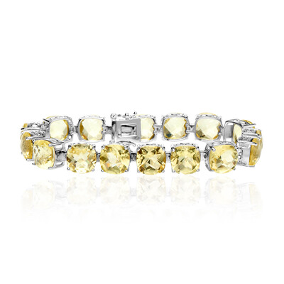 Lemon Citrine Silver Bracelet