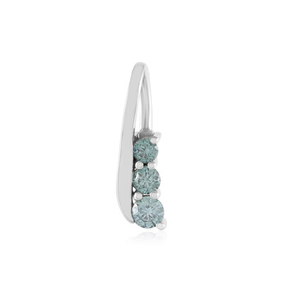 9K SI2 Sky Blue Diamond Gold Pendant