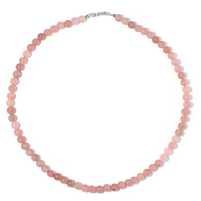 Rose Quartz Silver Necklace