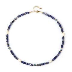 White Freshwater Pearl Silver Necklace (Riya)
